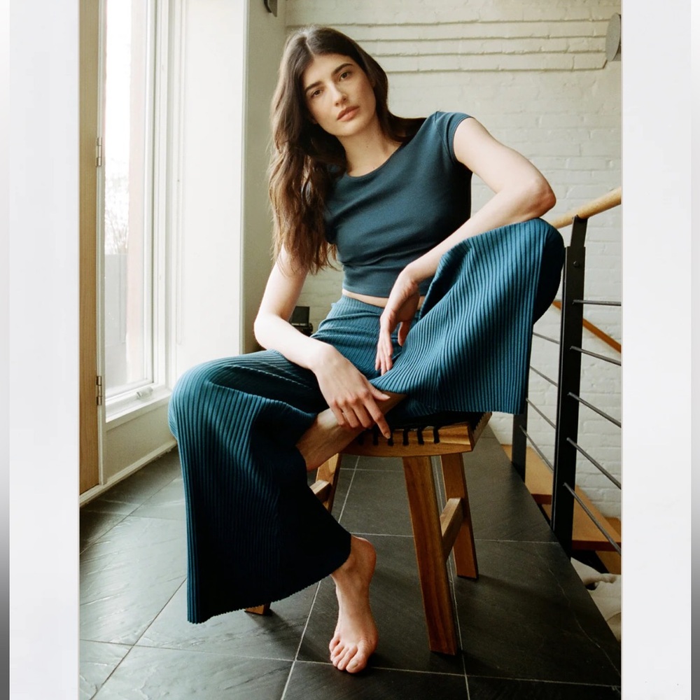 KOTN Nile Rib Pants in Marine Blue
